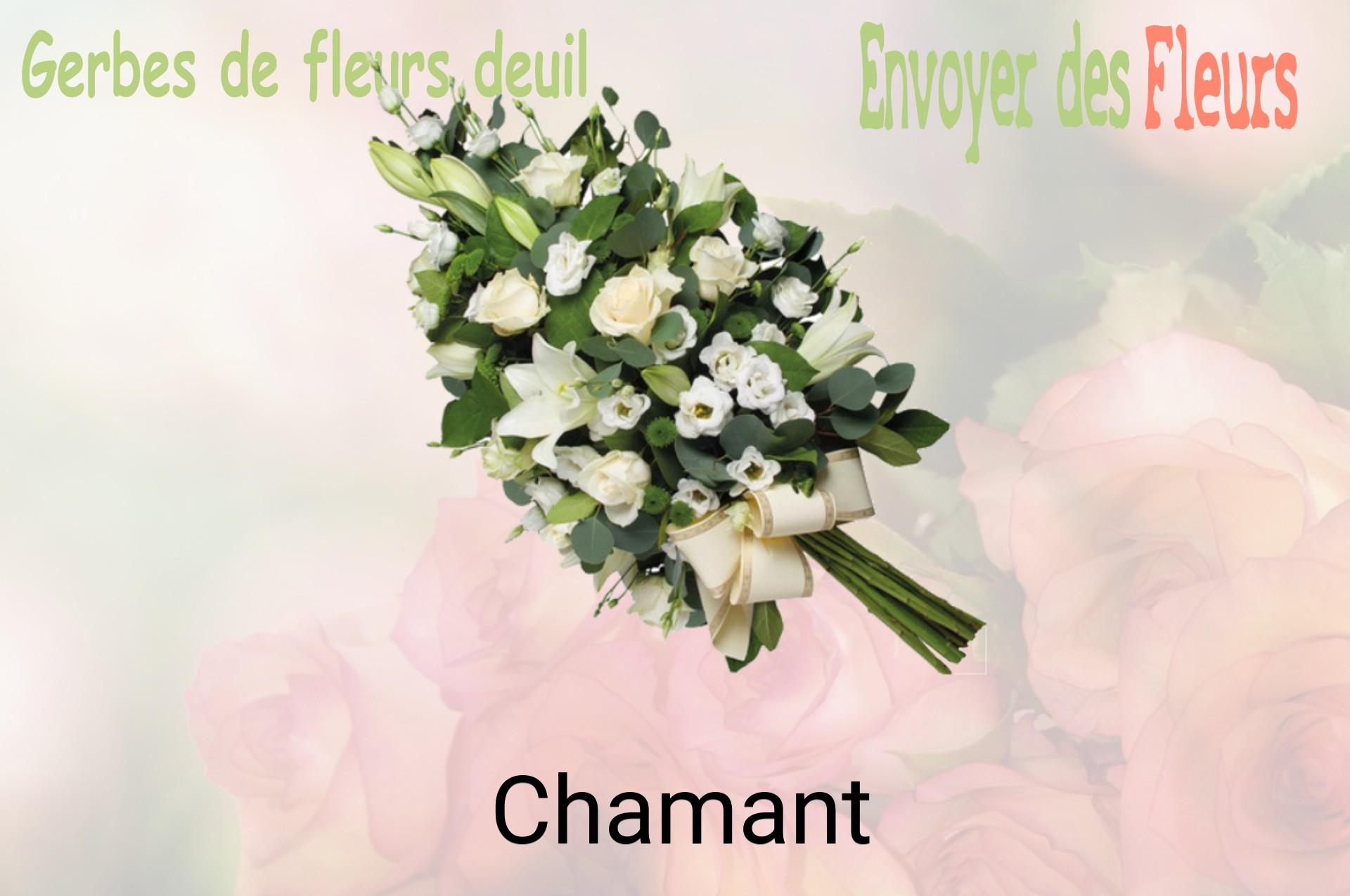 Gerbe de fleurs de deuil livrée à Chamant